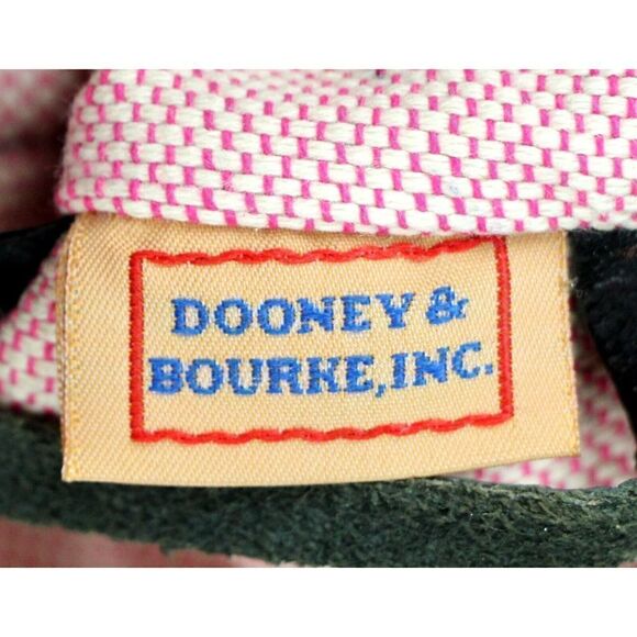 DOONEY & BOURKE GRAY DB CANVAS BLACK REAL LEATHER TRIM SHOULDER BAG TOTE HANDBAG - Picture 8 of 16